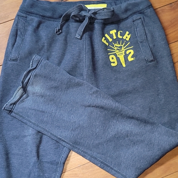 Abercrombie & Fitch Pants - Abercrombie & Fitch unisex navy varsity sweats